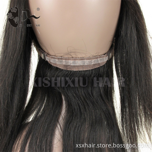 10A Full Lace 360 Lace Band Frontal with Baby Hair Virgin Human Hair 360 Lace Frontal Closure